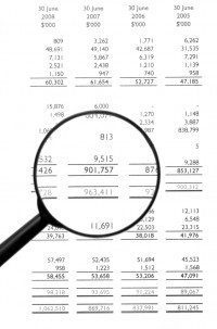 Magnifying Glass On Financial Balance Sheet - XLerant